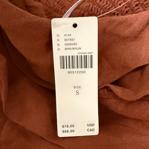 Anthropologie Terracotta Layered Pocketed Romper - Picture 3 of 8